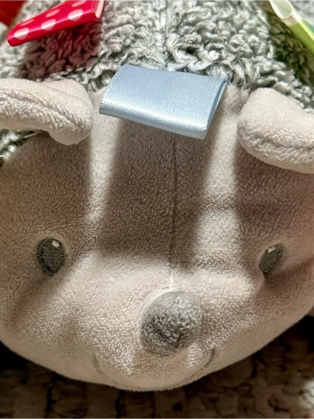 Mary Meyer Taggies Signature Collection Grey Hedgehog Sensory Plush